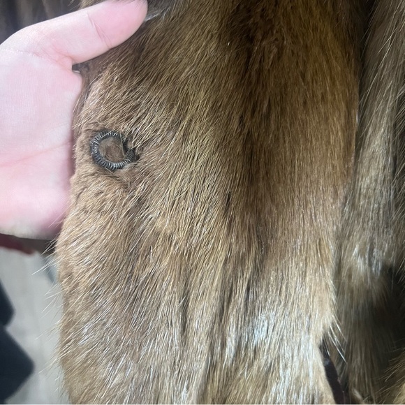 Vintage Montreal Brown Mink Coat Brown Faux Fur Original Coat Chunky size Medium - Picture 10 of 13